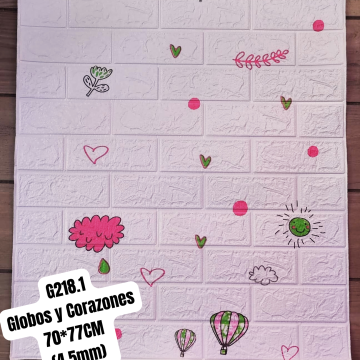 G218.1	Pegatina Dibujo 70*77CM ZW-K0745 (Globo Blanco 4.5mm)