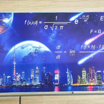 F121e	Electrónico Cargador Inalámbrico Mantel RGB Ciudad Futurista 800*300*4mm