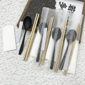 EMP83	Empaque Escubierto 4 Piezas Palillo+Cuchara+Servilleda+Palillo de Diente