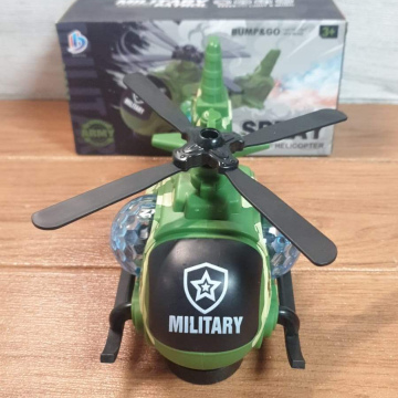 JU148	Juguete ELICOPTERO MILITAR MUSICAL RECARGABLE (2 COLORES)