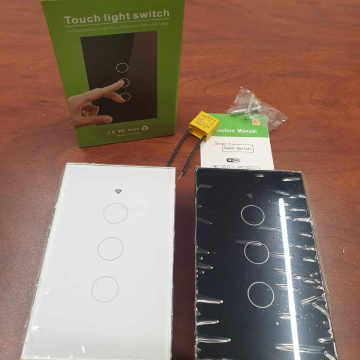 ELE03n	Electrónico Smarthome Interruptor WiFi 3 Boton (Color: Negro)