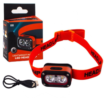 LU003	Luz Linterna Frontal con Sensor recargable TipoC