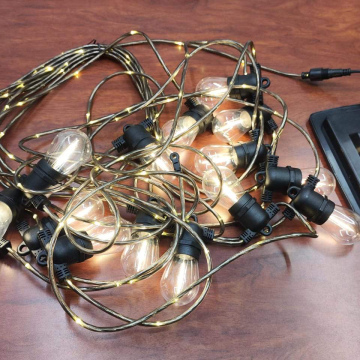 I255	Luz Guirnaldas Bombillo No.7 Solar (15M 15Bujía-CableBrilla 5V)