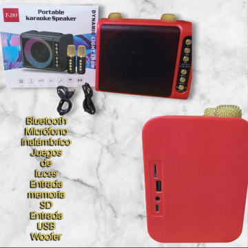 ELE87	Electrónico Parlante 20W con Dos Microfono Karaoke