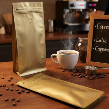 EMP95c	Empaque Bolsa Café 2 libra 15*32.5+10cm Dorado