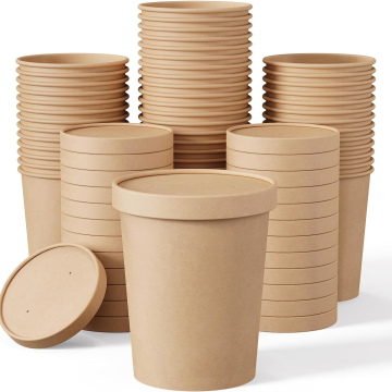 G261	Empaque Vaso Papel 500ml 90mm para Empaque Sellador (con Tapa)