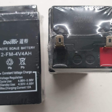 ELE24	Electrónico Batería Cuadrado  4V/4Ah Sellado Recargable (Para Indicador de Balanza)