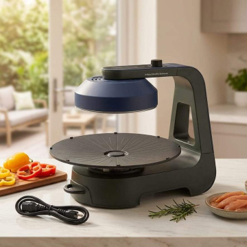 HO064	Hogar Cocina Máquina para Parrilla de Asar, Plato girable automático 110V