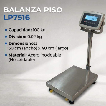 BAL15	Balanza Báscula Piso LP7516 100Kg/0.2Kg 30cm*40cm Inoxidable LOCOSC