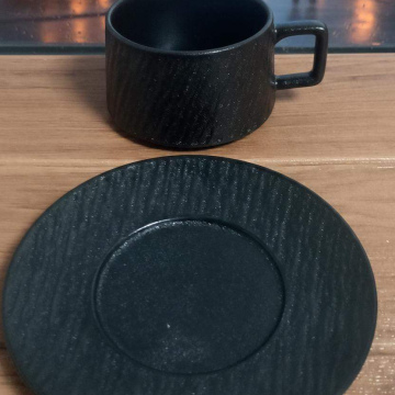 HO003	Hogar Cocina Taza de Café con diseño de Piedra (color negro)