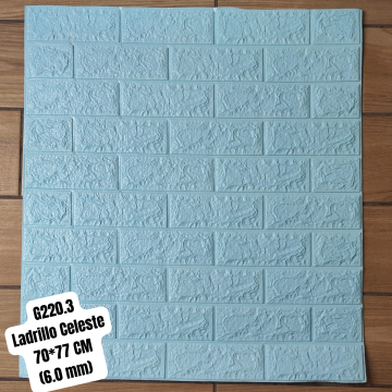 G220.3	Pegatina Ladrillo 70*77CM ZW-0360 (Celeste 6.0mm)