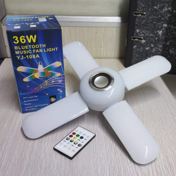 I276 Luz Bujía 15W RBG E27 Música 4 Aspas (APP) con Control